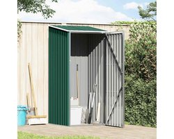 Tuinhuis - Opberghok buiten - Tuinspullen bewaren - Verzinkt staal - 87 x 98 cm - Groen
