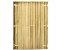 Tuinhuis – Tuinopslag – Tuinhok – Tuinkast – Tuinhuisje – Geïmpregneerd Grenenhout – Weerbestendig En Stevig – Afmeting 123x50x171 Cm – Bruin