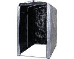 Tuinhuisje MCW-N61, tuinhuisje gereedschap tuinhuisje, aluminium UV-bescherming waterdicht, 201x121x201cm ~ zilver