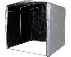 Tuinhuisje MCW-N61, tuinhuisje gereedschap tuinhuisje, aluminium UV-bescherming waterdicht, 201x201x201cm ~ zilver