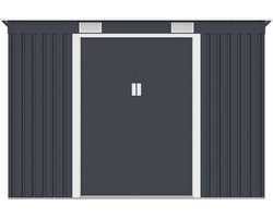 Tuinhuisje metaal "Austin" aflopend dak - 3,14 m2 - Grijs