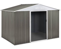 Tuinhuisje metaal "Dallas" - 5,29 m2 (4,83 m2 grondoppervlak) - Taupe - grijs bruin