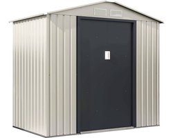 Tuinhuisje metaal "Nebraska" - 4,07 m² - Beige / Grijs antraciet