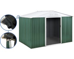 Tuinhuisje metaal - "Rosas " - 7,06 m² met goot - Groen