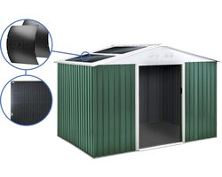 Tuinhuisje metaal - "Rosas "- 7,06 m² met zonnepanelen - Groen