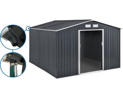 Tuinhuisje metaal - "Vegas"- 15 m² met goot - Grijs