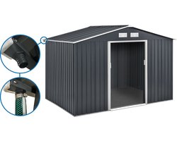 Tuinhuisje metaal - "Vegas" - 7,06 m² met goot - Grijs