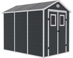 Tuinhuisje resin "Texas" - 5,23 m² - inclusief verankeringsset - Antraciet