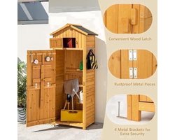 Tuinhuisje – Tuinschuur – Tuinhut – Gereedschapsschuur – Buitenberging – Houten Constructie – Waterdicht Asfalt Dak