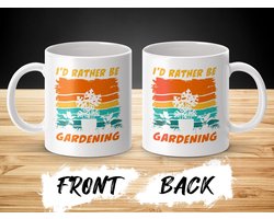 Tuinieren Mok, I'd Rather Be Gardening, Planten Mok, Tuinman Geschenk, Tuin Liefhebber, Planten Fan, Retro Mok, Vintage Stijl, Koffie Mok