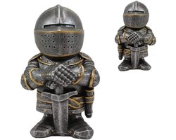 Tuinkabouter Ridder - Tuindecoratie - Kabouter - Tuin - Beeld -Beelden - Fantasy - Tuinartikelen - Tuinbeeld - Decoratief Beeld - 12cm - Ridder in Wachtstand