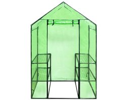 Tuinkas - 120x80x190 cm - Inclusief 4 planken Tuin Kas - Tuinkas - Serres - Greenhouse - Plantenkwekerij
