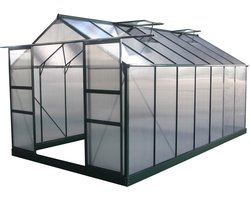 Tuinkas broeikas polycarbonaat "Dahlia" Groen dennengroen 13,29 m²
