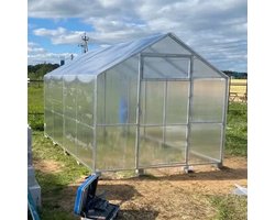 Tuinkas, kas, broeikas, kweekkas, tunnelkas, polycarbonaat 6mm, gegalvaniseerd staal 2,85m*8m*2,4m
