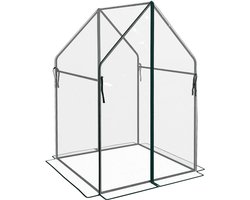 Tuinkas - tomatenkas voor de tuin met 2 deuren met ritssluiting - afmetingen 90 x 90 x 145 cm