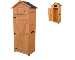 Tuinkast - 75x180,5x50 cm - hout - oranje