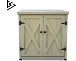 Tuinkast Hout - Tuinkist - Tuinkasten voor Buiten - Tuinberging - 90x50x100cm - Licht Bruin