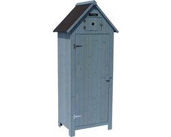 Tuinkast houten tuin berging "Cabanon" - 77 x 54,5 x 179 cm - Blauw hemelsblauw