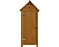 Tuinkast houten tuin berging "Cabanon" - 77 x 54,5 x 179 cm - Bruin - kastanjebruin