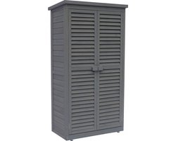 Tuinkast houten tuin berging "Space" - 87 x 46,5 x 160 cm - Antraciet