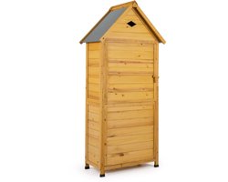 Tuinkast - Opbergkasten met deuren - Tuinhuis - Schuur - Voor buiten - Gereedschap - Naturel - Hout