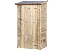 Tuinkast - Opbergkasten met deuren - Tuinhuis - Schuur - Voor buiten - Gereedschap - Natuur - Hout - 93 x 66 x 189 cm
