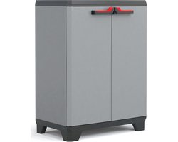 Tuinkast - Opbergkasten met deuren - Tuinhuis - Schuur - Voor buiten - Gereedschap - Natuur - Polypropylene - 68 x 39 x 90 cm