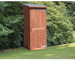 Tuinkast - Opbergkasten met deuren - Tuinhuis - Tuinschuur - Schuur voor gereedschap - Natuur -hout - 80 x 65 x 173 cm