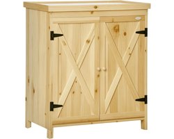 Tuinkast - Tuinkist voor Buiten - Opbergkast - 80x45x92