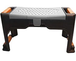 Tuinkruk met Opbergruimte – Knielbank en Zitkruk in Één – Comfortabel EVA Schuim Kussen – Robuust Tuinaccessoire – Max Belastbaarheid 90 kg