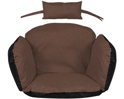 Tuinkussen 112x113 cm voor hangstoel ooievaarsnest waterdicht bruin