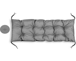 Tuinkussen 150x50 cm voor schommelbank pallet waterdicht grijs