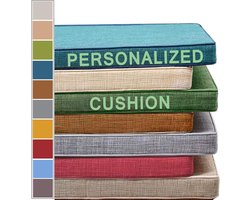 Tuinkussen Bank - Zitkussen Outdoor - Terras Ontspanning - Waterafstotend Linnen - 120x60x3 cm - Donkerblauw