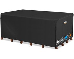Tuinkussen Bescherming 175 x 120 x 73 cm, Waterdichte en Sterke Tafelbescherming voor Tuinmeubelen, Beschermhoes voor Loungesets en Patio Meubels van 600D Oxford PU