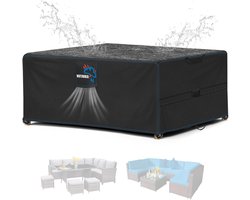 Tuinkussen Bescherming, Waterdichte Bescherming voor Rattan Cube Set, Zware 420D Oxford Stof, Geschikt voor Tafel met Ventilatie, Vierkant, 210 x 110 x 74 cm