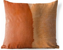 Tuinkussen - Close-up van terracotta uit de natuur - 40x40 cm - Weerbestendig