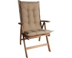 Tuinkussen Hoge Rug dik Olefin Taupe 2709