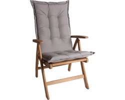 Tuinkussen Hoge Rug Olefin Uni Grijs 2631