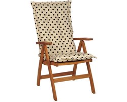 Tuinkussen Hoge Rug Stip Ecru