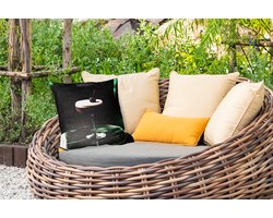 Tuinkussen - Kers - Cocktail - Rood - Marmer - 40x40 cm - Weerbestendig