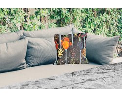 Tuinkussen - Lepel - Specerijen - Kruiden - Eten - Tafel - 40x40 cm - Weerbestendig