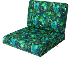 Tuinkussen - Pallet kussen - Comfortabel zitten - Waterafstotend eco-linnen - 70x70 cm - Blauw