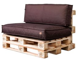Tuinkussen Set voor Palletmeubelen Bruin - Duurzaam en Comfortabel - 120x65x10 Zitkussen en 60x40x10 Rugkussens