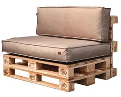 Tuinkussen set voor palletmeubelen - Duurzame zit- en rugkussens - 120x65x15 cm en 60x40x10 cm