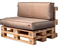 Tuinkussen set voor palletmeubelen - Duurzame zit- en rugkussens - 120x65x15 cm en 60x40x10 cm