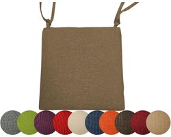 Tuinkussen Stoelkussenset Tuinstoelen Stoelkussen Tuinkussen (40x40 Cm, Bruin)