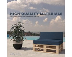 Tuinkussen voor Palletmeubels | Wasbaar en Afneembaar | 120x60x15 | Comfortabele Zit- en Rugkussen