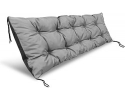 Tuinkussen - zitkussen voor bank of -schommel, 150 x 50 cm, waterdicht - 100% polyester, 240 g/m2, grijs