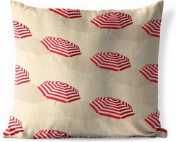 Tuinkussen - Zomer - Parasol - Pastel - 40x40 cm - Weerbestendig