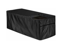 Tuinkussenbox Hoes - Kussenboxen Beschermhoes - Tuinmeubelbeschermers - 130*60*71cm - 210D Oxford Stof - Waterdichte - Rechthoek - Met Ritssluiting - Zwart